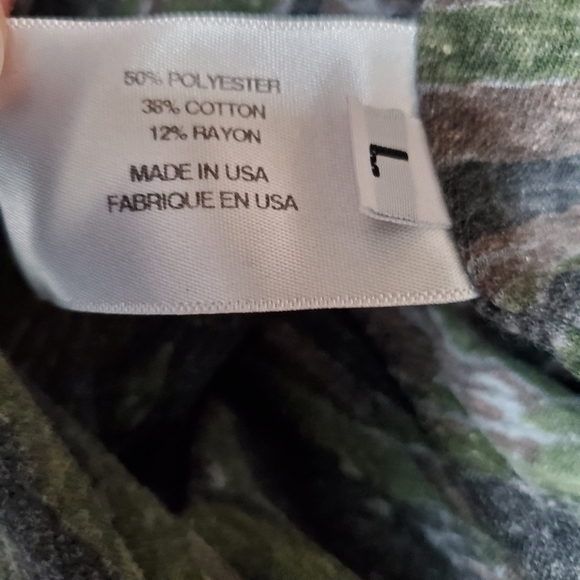 Pam & Gela Zip Camo Print Mini Dress Long Sleeve Green Ruched Distressed L - Picture 12 of 13